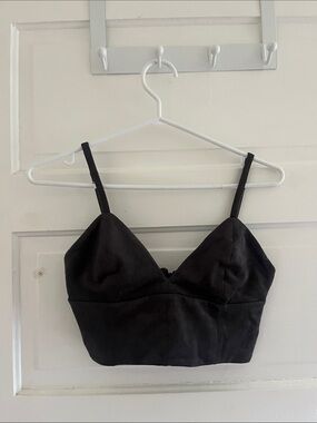 Dark Grey Cropped talula Bustier Top
